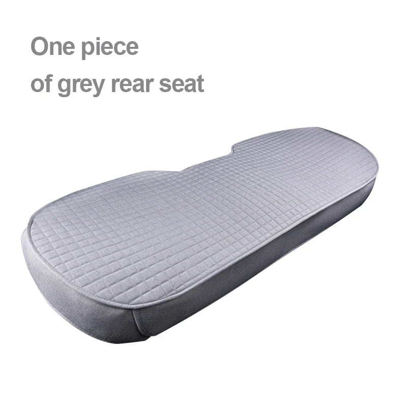 BLALION Breathable Flax Summer Car Seat Cover Cushion Pad for Front & Rear Seats – Cool Comfort Car Interior Protection Mat Accessory