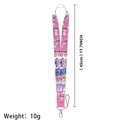 Cute Alien & Angel Cartoon Credential Holder Lanyard for Key, Card Badge & Gym Accessories