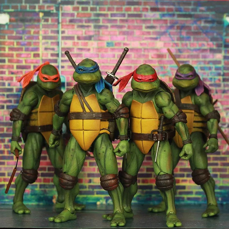 NECA TMNT Action Figure – Movable Teenage Mutant Ninja Turtles Film Edition Model Toy for Kids & Collectors