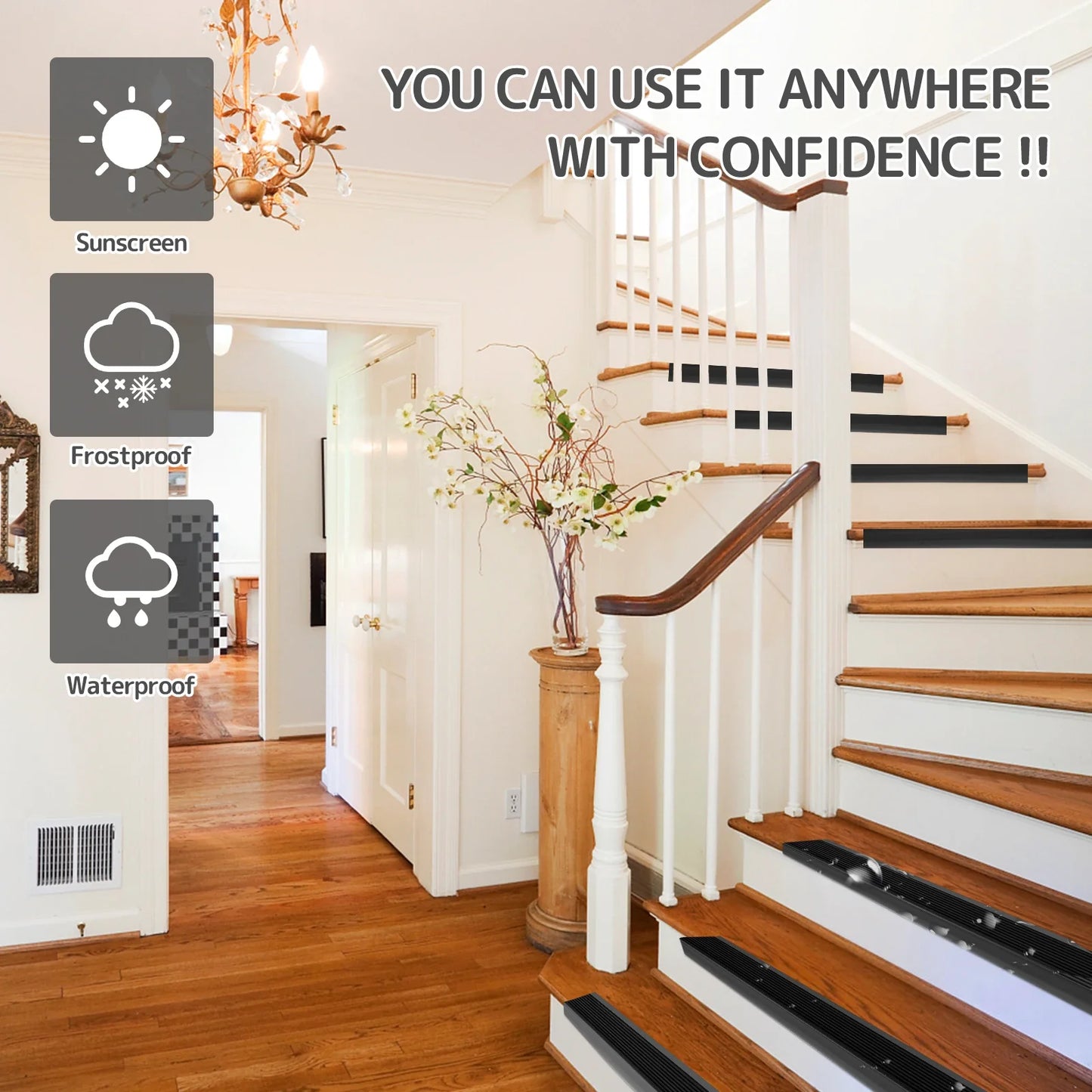 Soft PVC Stair Edge Protector – Non-Slip L-Shape Self-Adhesive Step Trim, 2m Stair Nose Edging Strip