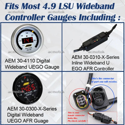 0258017025 LSU 4.9 Wideband Oxygen Lambda Sensor — Compatible with PLX UEGO & AEM 30-2004