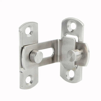 Stainless Steel 90 Degree Door Lock Guard Latch Bolt - Toggle Latch for Sliding Barn Doors, Wine Cabinets, and Closets - Right Angle Lock