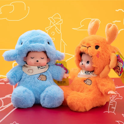 18cm Mochich Vinyl Plush Toy – Transformable Dolphin, Aries Bear & Crab with Removable Hat, Cute Gift for Kids & Lovers