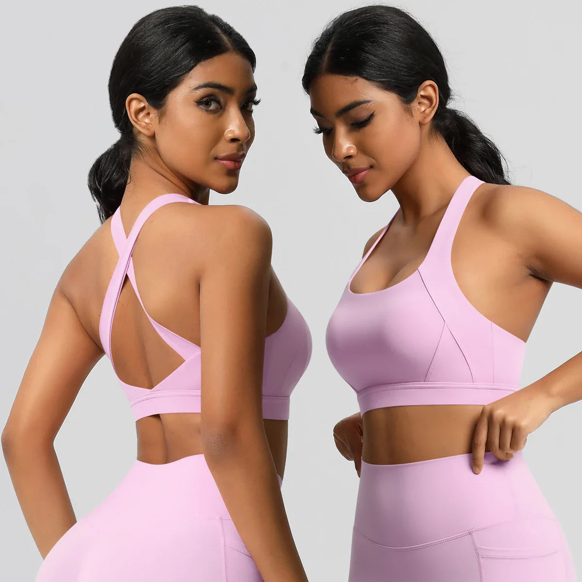 Women Fitness Yoga Sports Bra – Sexy Push Up Beauty Back Crop Top for Running, Workout & Active Wear