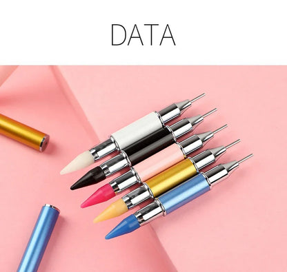New Diamond Painting Pen Tool – Double-Head Multifunctional Nail Pen, Metal Material, Diamond Painting Accessories