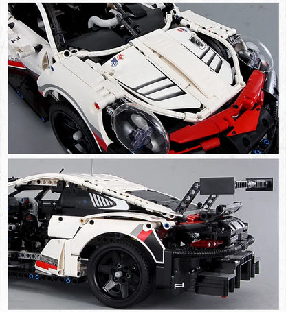 1580PCS RC Car Building Set – 1:10 Technical Racing Car with Motor & LED Lights, Adult Toy Gift