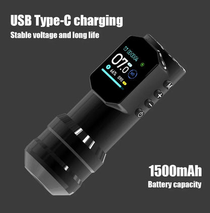 YILONG Wireless Tattoo Pen — Large Color Screen Digital Display | Permanent Makeup Tattoo Machine with 1500mAh Power Tattoo Gun