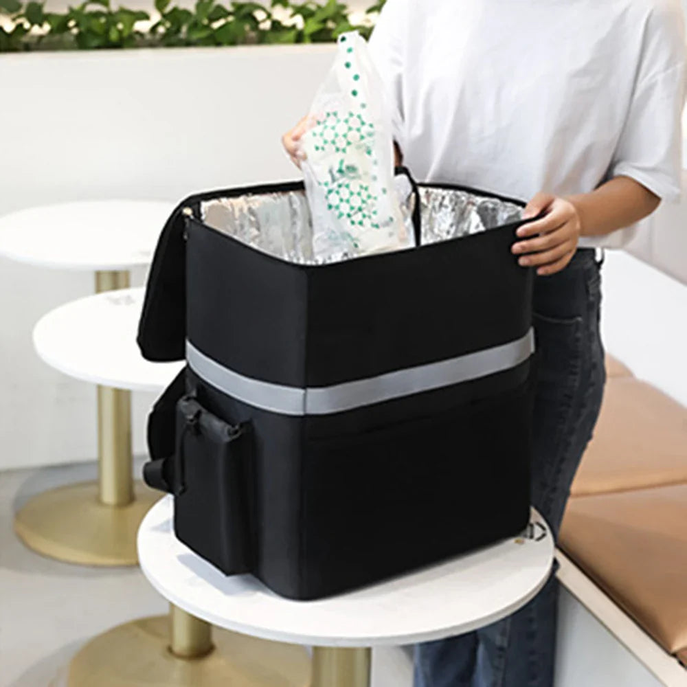 Insulated Delivery Backpack – 30L Thermal Food Bag for Riders, Large Capacity Takeout and Grocery Backpack