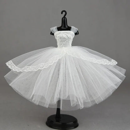 Mini Black Princess Doll Dress – Multilayer Lace Tutu Party Outfit for Blythe & BJD Dolls