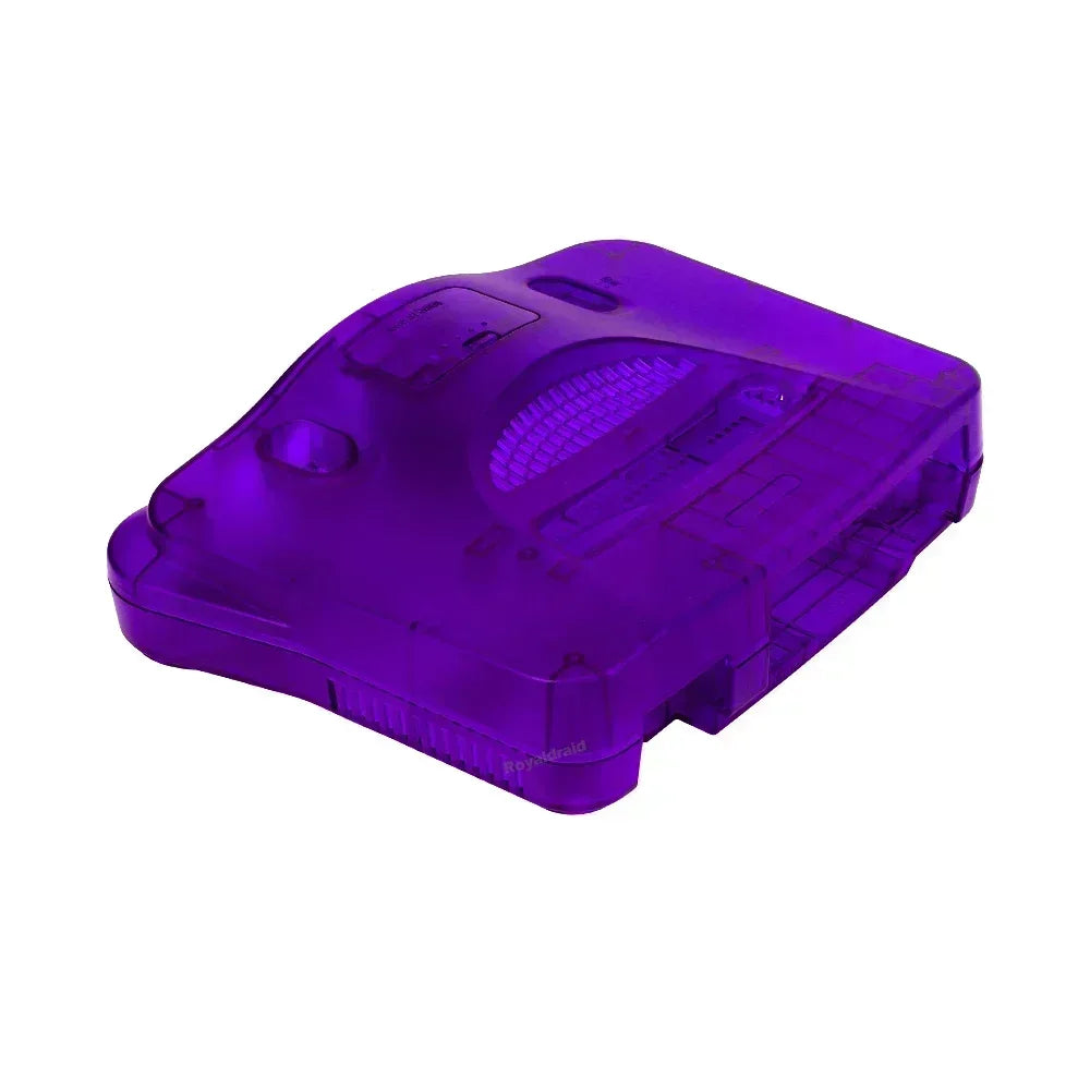 2-Pack Transparent Orange & Purple N64 Replacement Housing Shell – Translucent Case for Nintendo N64 Console