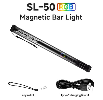MIAOTU 30cm Handheld RGB LED Stick Light – Colorful Photography Wand with CRI 95+, 2500K-9000K Studio Lamp
