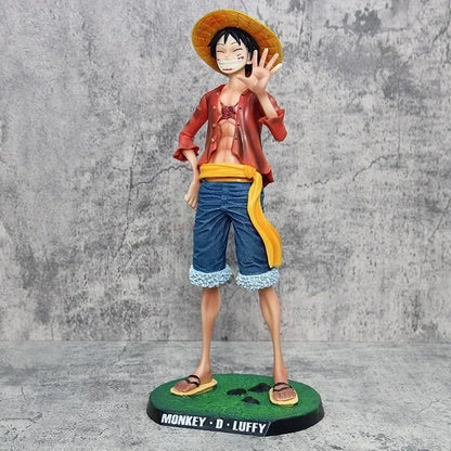 One Piece 42.5cm Straw Hat Monkey D. Luffy Figure – 1/4 Scale Large Smiley Anime Statue, Decorative Doll Toy Gift