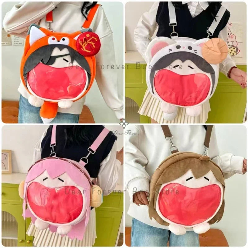 Y2K Japanese Cartoon Plush Backpack – Kawaii Harajuku Anime Ita Bag, Student Schoolbag & Women’s Shoulder Cosplay Knapsack
