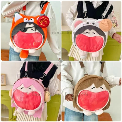 Y2K Japanese Cartoon Plush Backpack – Kawaii Harajuku Anime Ita Bag, Student Schoolbag & Women’s Shoulder Cosplay Knapsack