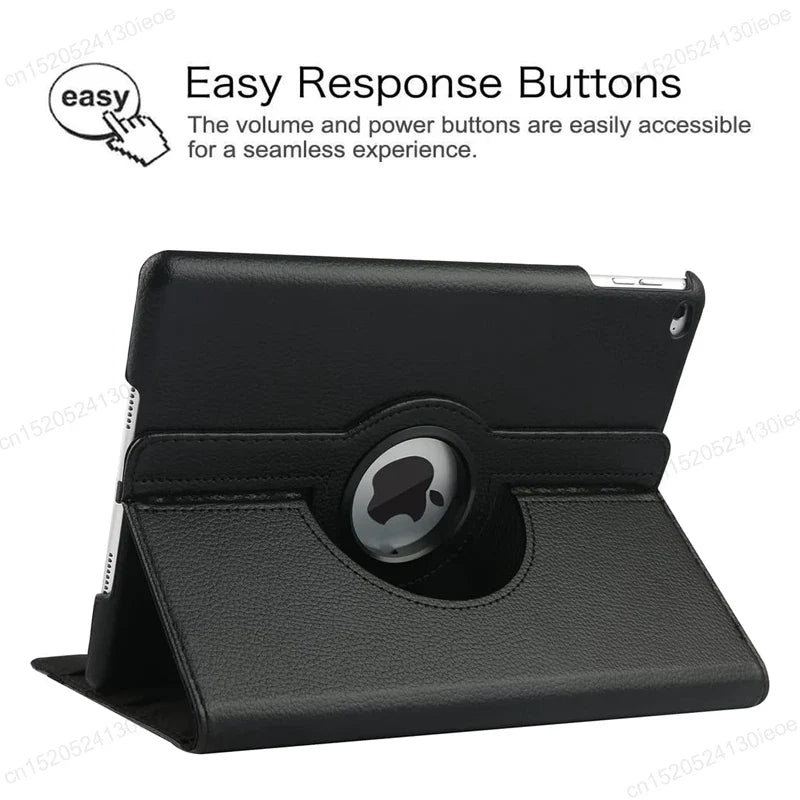 360° Rotating iPad Case - Protective Tablet Cover with Stand for iPad Pro Air 10.9 10.5 10.2 9.7 Inch Models