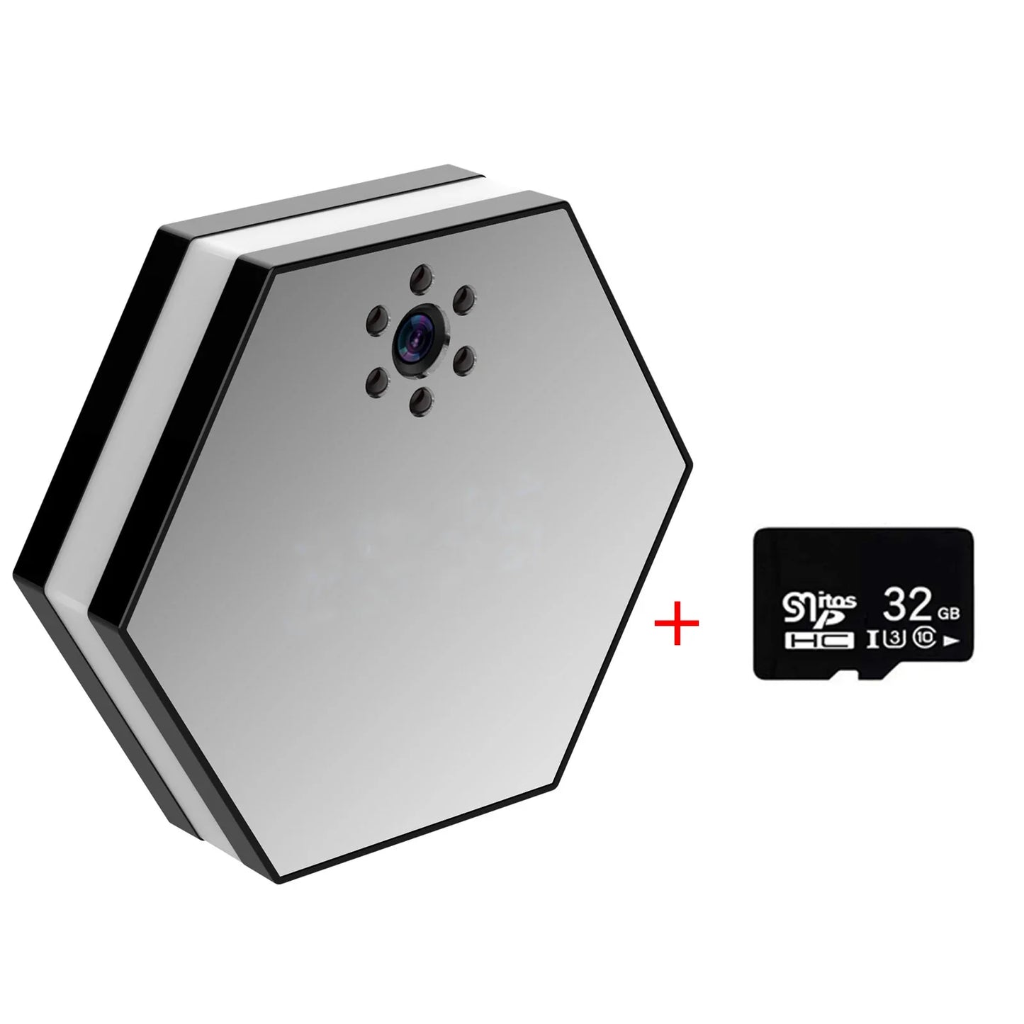130° PTZ WiFi Alarm Clock Camera – 1080P HD Mini Wireless Security Cam with IR Night Vision & Motion Recording