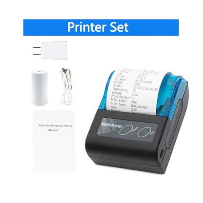 58mm Portable Thermal Receipt Printer – Mini Wireless Bluetooth Ticket & Bill Printer for Android, iOS & Windows