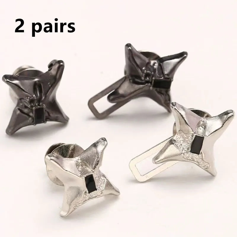 Four-Pointed Star Adjustable Waist Tightener Buckle – Fashion Jeans Waist Cincher Clip Accessory
