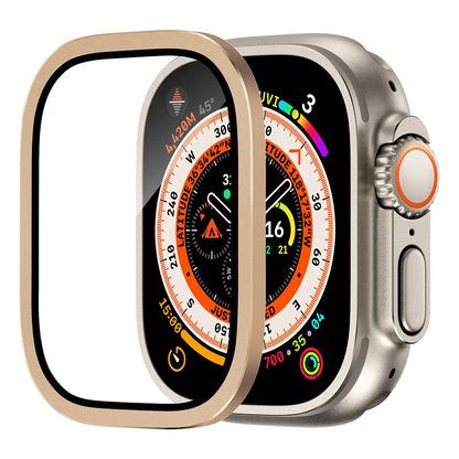 Tempered Glass Screen Protector for Apple Watch Ultra 2 49mm – Anti-Scratch HD Full Film with Metal Bumper, iWatch Ultra Accessories