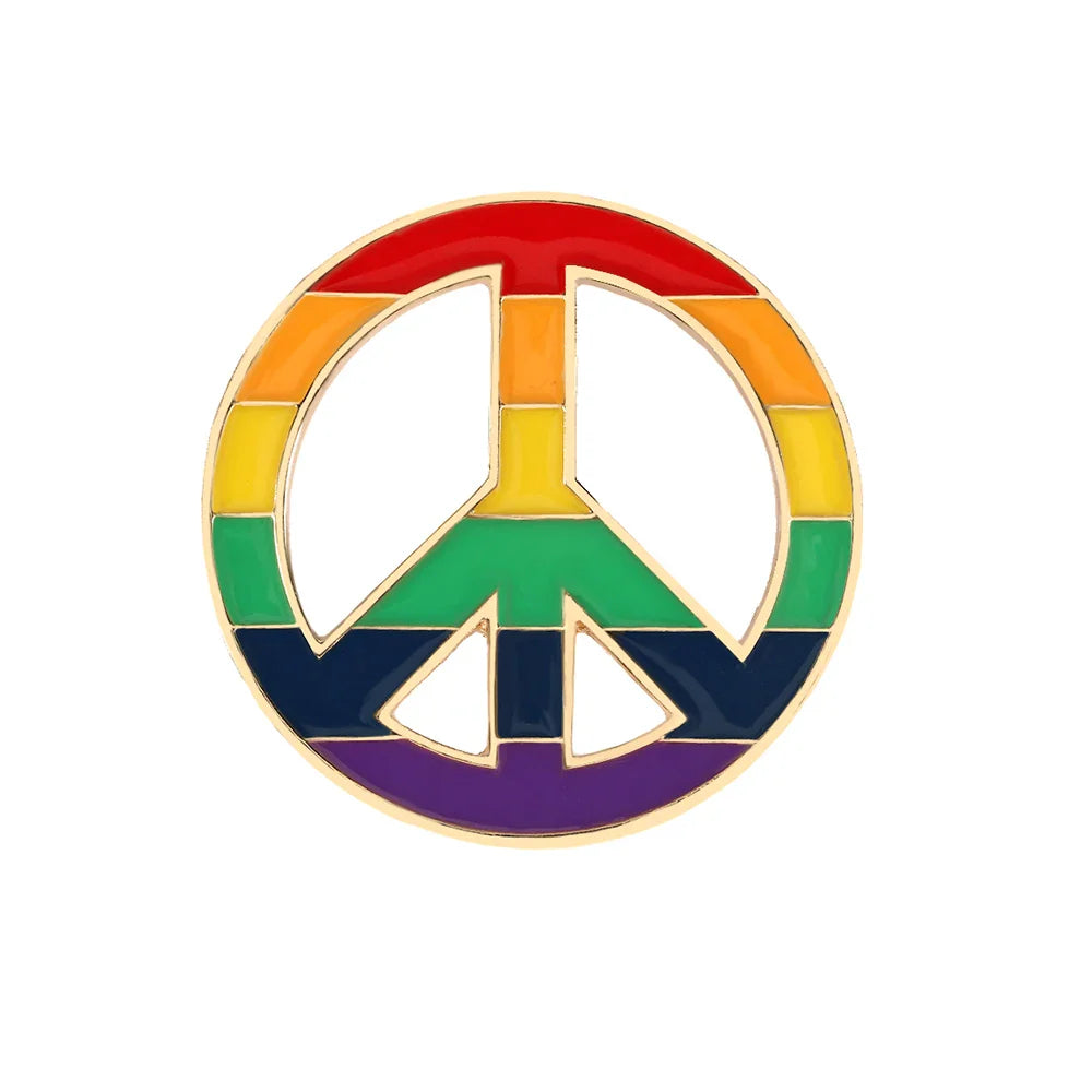 LGBT Rainbow Enamel Pins — Custom Heart & Flag Brooches for Bag, Shirt, Lapel, YES Gesture, Jewelry Gifts