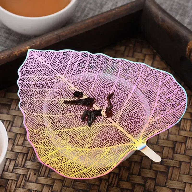 304 Stainless Steel Tea Filter – Hollow Leaf Shape Tea Strainer, KungFu Infuser, 2Pcs Ceremony Accessories