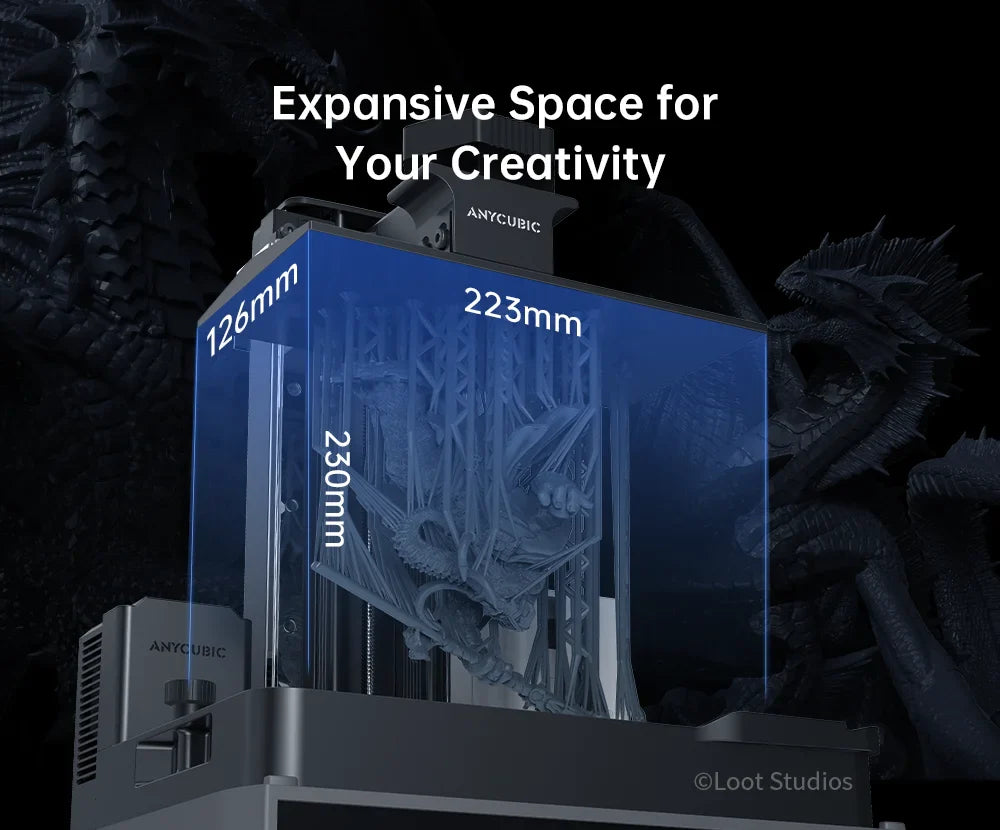 ANYCUBIC Photon Mono M7 Pro — 14K Mono MSLA 10.1" LCD Resin 3D Printer, 170mm/h, 223×126×230mm Printing Size