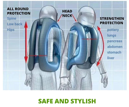 Motorcycle Airbag Vest for Men – Reflective Life Jacket, Protective Moto Vest for Motocross, S-3XL Size