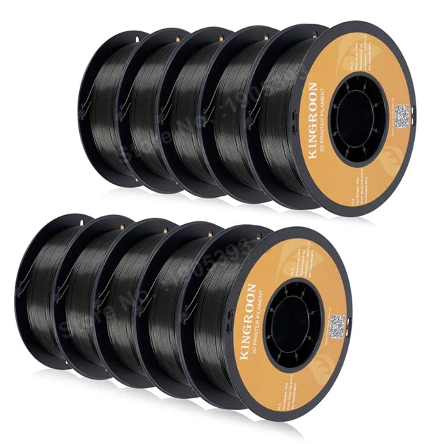 KINGROON PETG 3D Printer Filament 1.75mm – 5KG/10KG Mix Color Rolls for FDM 3D Printing (1kg/roll)