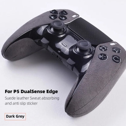 PS5 Controller Accessories – DualSense Edge Suede Leather Anti-Slip Soft Touch Sweat-Absorbing Sticker