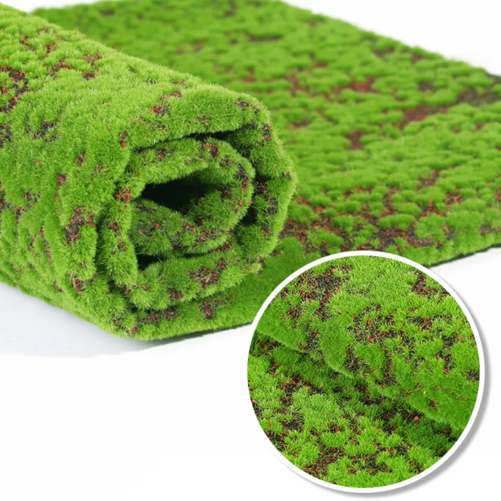 50×50cm Artificial Moss Grass Mat - Lifelike Faux Greenery for DIY Wall & Garden Decor