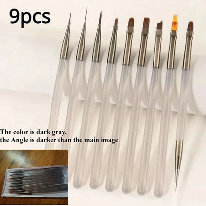 Nail Art Liner Brushes for Striping & Drawing – 6 to 25mm Design Pens, Professional Manicure Tools