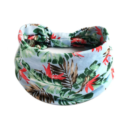 Bohemian Wide Cotton Stretch Headband for Women – Turban Headwrap, Bandage Hairband, Bandana Hair Accessories