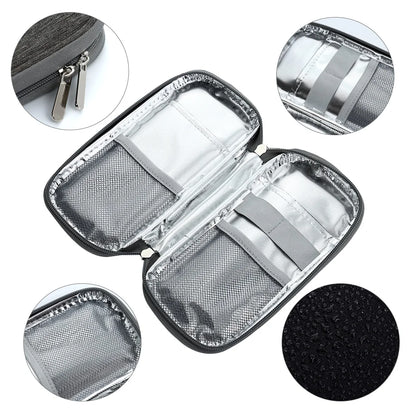Insulin Cooling Bag without Gel – Oxford Medical Portable Thermal Insulated Travel Case for Diabetics, Pill Protector