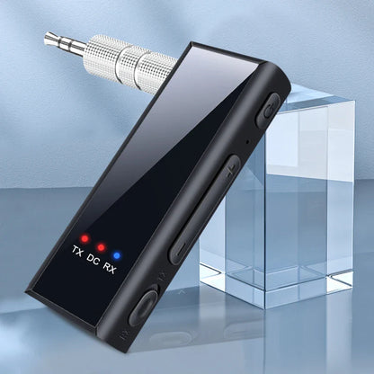 Bluetooth 5.4 Audio Transmitter Receiver – 3.5mm AUX Wireless Adapter with Mic & TF Card Support for Car, TV, PC