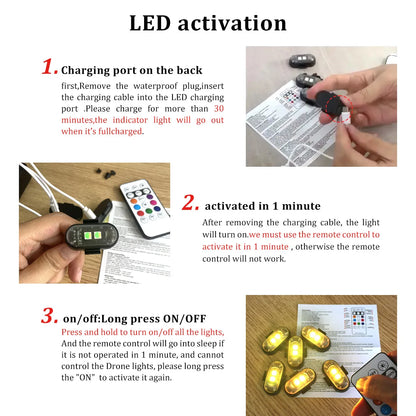 Wireless Remote Control Car LED Lights – Multi-Mode Warning & Decorative Lights for Cars & Motorcycles, 2/4/6 Pack