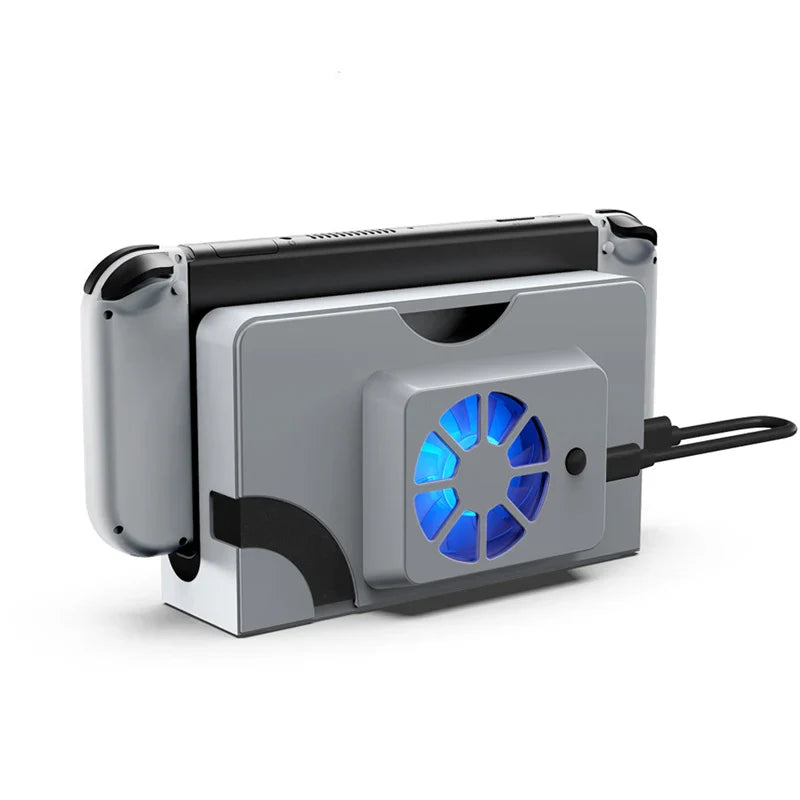 Nintendo Switch/OLED Dock Cooling Fan — LED USB Console Cooler Accessory for Original Dock Stand