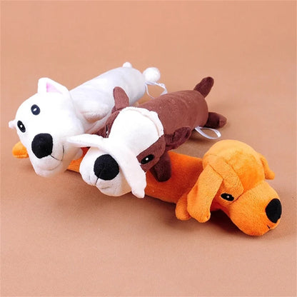 Plush Squeaky Dog Chew Toy - Interactive Teeth Cleaning Toy for Small & Medium Dogs