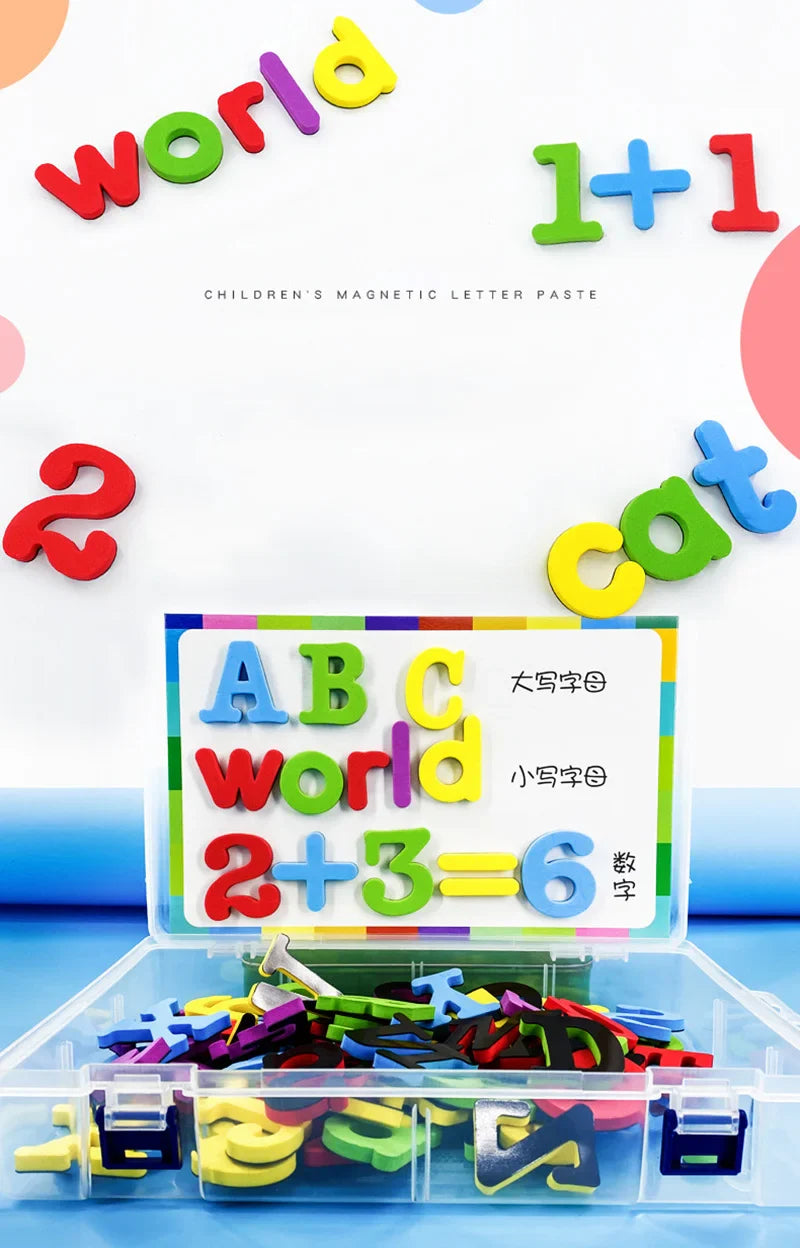 24-76pcs Magnetic Alphabet Letters — EVA Foam Refrigerator Stickers for Toddlers & Kids, Educational Spelling & Counting Toy Gift