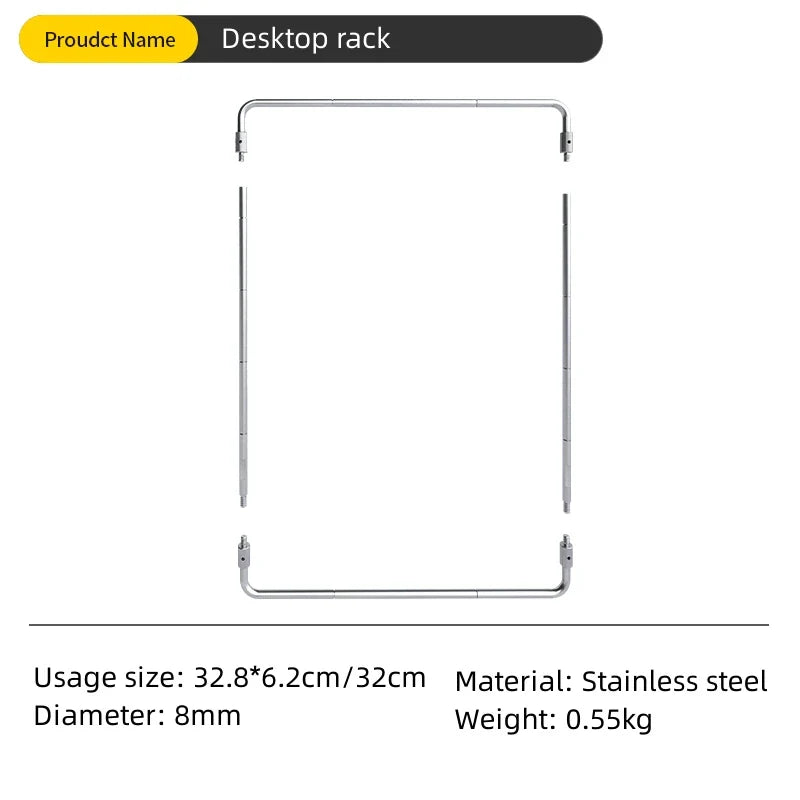 Outdoor Portable IGT Table Light Pole Bracket – Stainless Steel Camping Desktop Accessory
