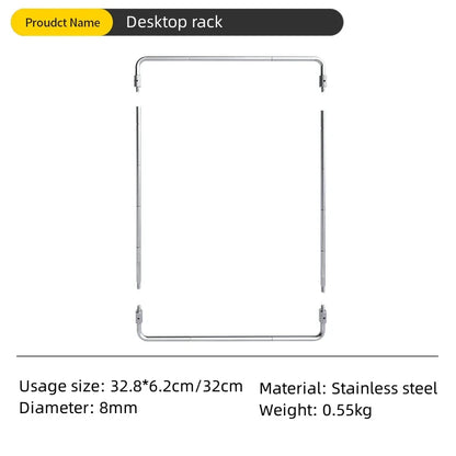 Outdoor Portable IGT Table Light Pole Bracket – Stainless Steel Camping Desktop Accessory