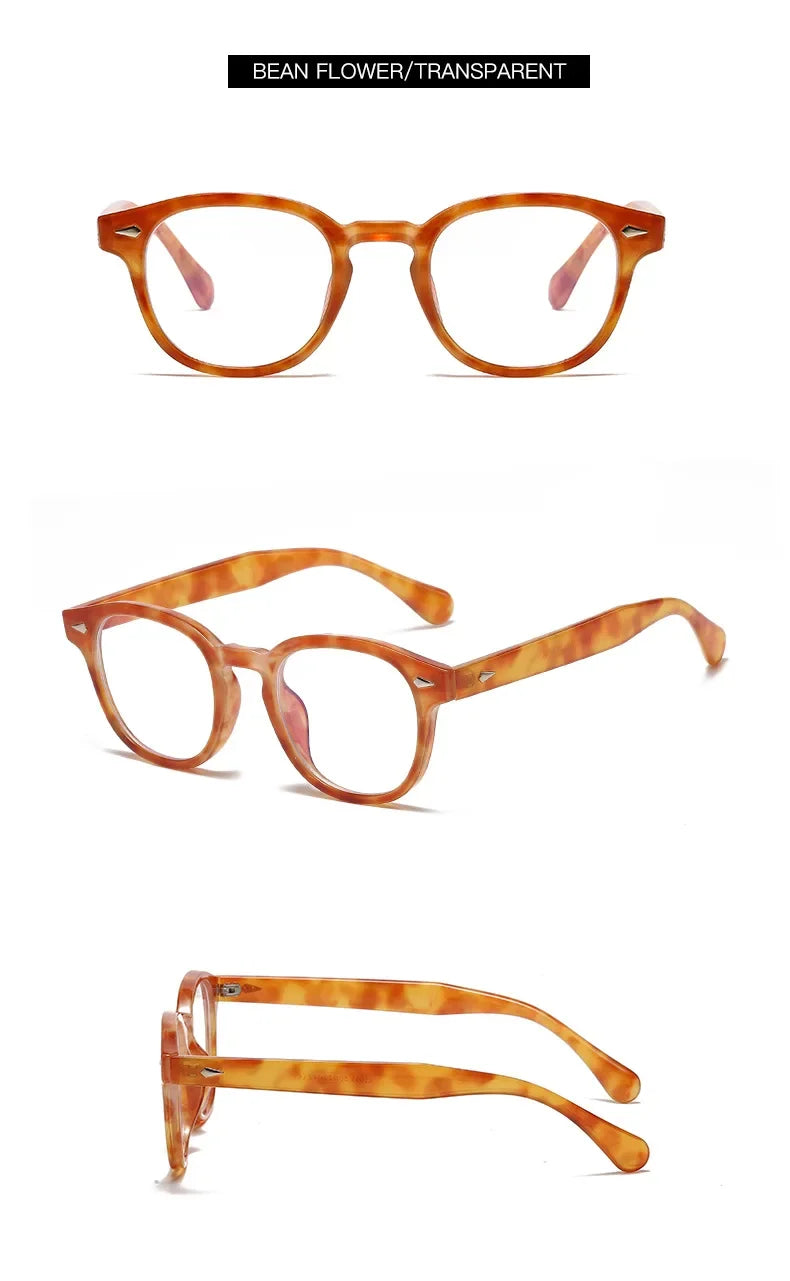 JNPCXI Retro Round Sunglasses – Punk Leopard Rivet Fashion Shades UV400 for Men & Women