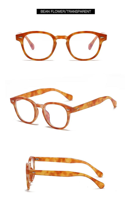 JNPCXI Retro Round Sunglasses – Punk Leopard Rivet Fashion Shades UV400 for Men & Women