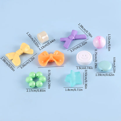 Candy Color Acrylic Beads - Mixed Style DIY Beads for Handmade Bracelets, Phone Chains & Jewelry Making