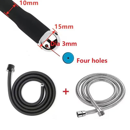 50–200cm Silicone Enema Syringe Set – Douche, Anal Shower, Beads & Nozzle Attachment