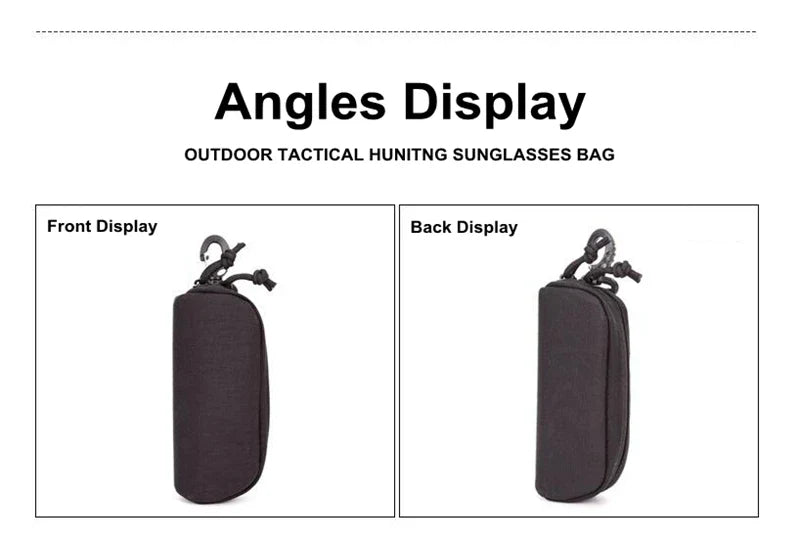 Tactical MOLLE Shockproof Eyeglass Case – Portable 1000D Nylon Protective Hunting Sunglasses Box
