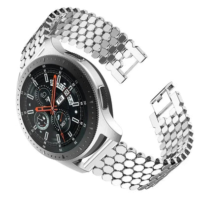 22mm/20mm Stainless Steel Strap for Samsung Galaxy Watch 3, Gear S3, Active 2 & Huawei/Amazfit Watch Bracelet