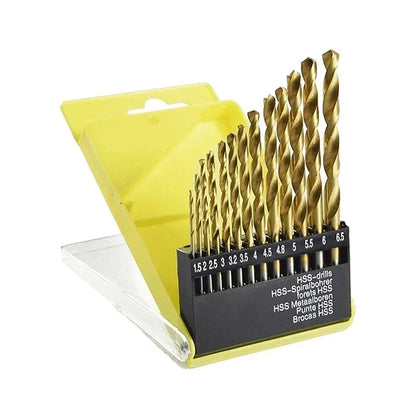 13PCS High-Speed Steel Drill Bit Set – Impact Quick-Change Kit for Metal, Glass, Tile & Concrete Masonry Drilling Tools