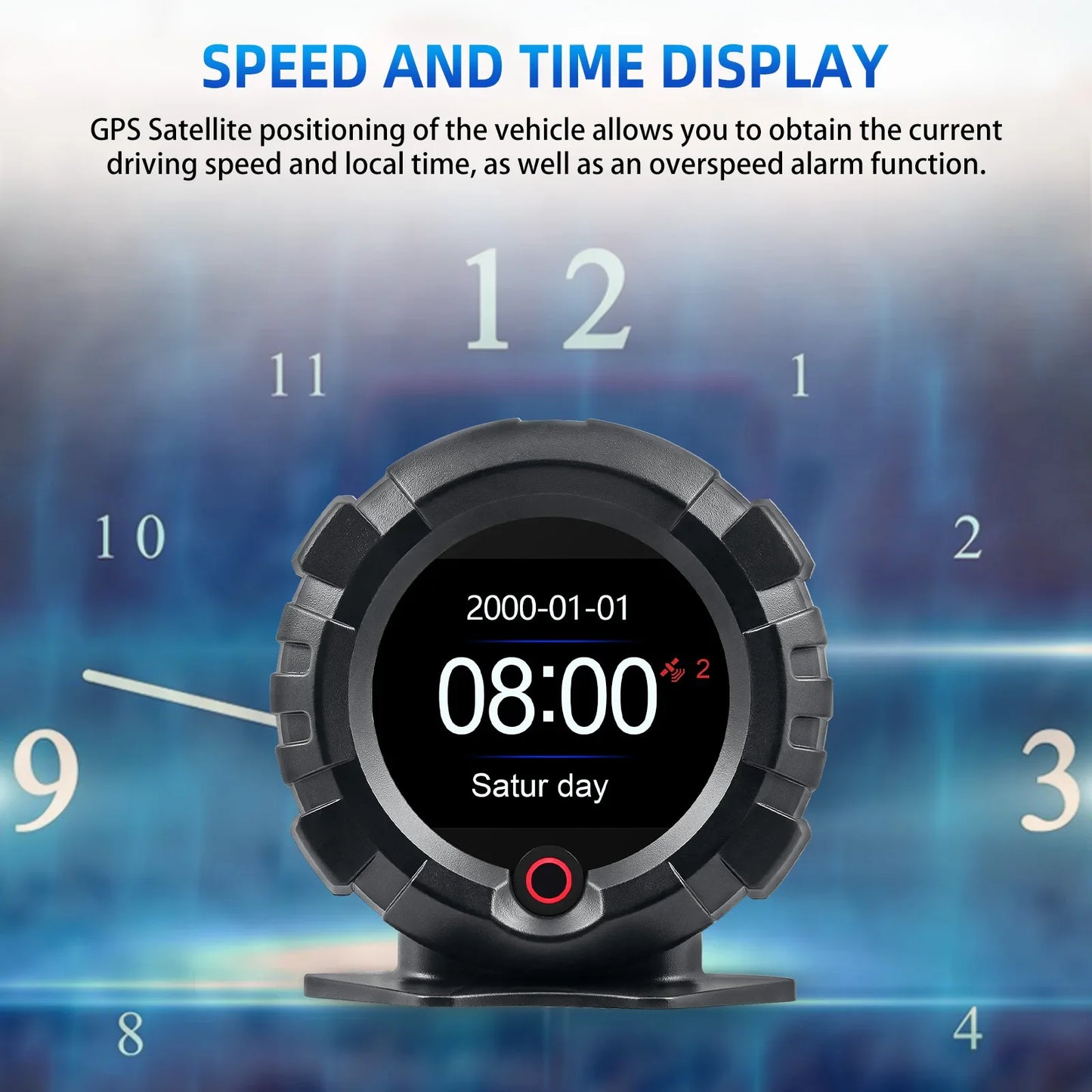 X95 Car GPS Digital Head-Up Display – Inclinometer Speedometer with Slope, Pitch, Altitude & Latitude Meter