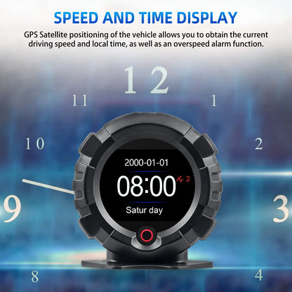 X95 Car GPS Digital Head-Up Display – Inclinometer Speedometer with Slope, Pitch, Altitude & Latitude Meter