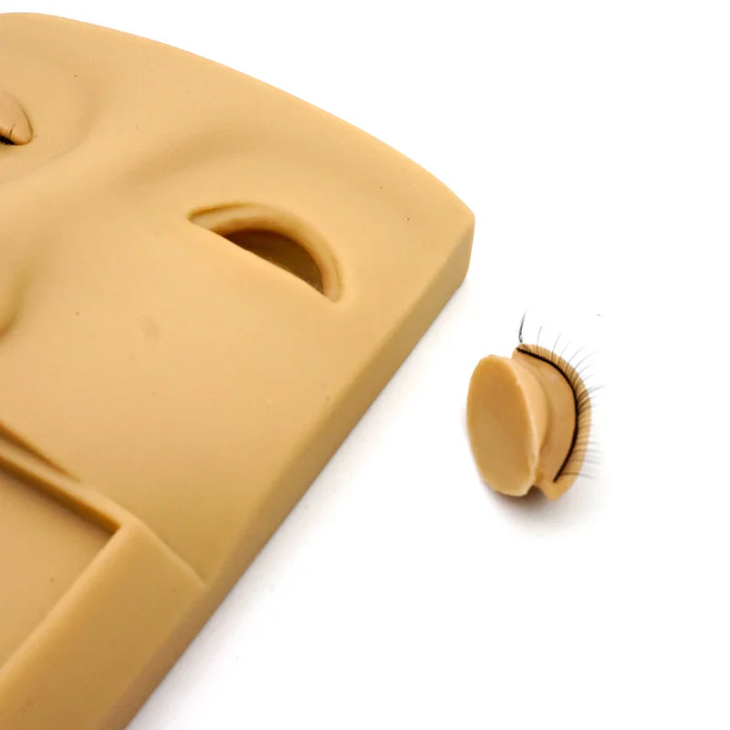 Eyelash Extension Mannequin Head – Practice Makeup Tool with Removable Replacement Eyelids for Training